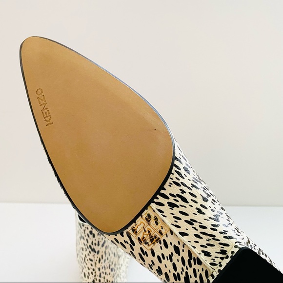 NWT: KENZO | K-line Soft 'leopard' Leather Mid Boots - Picture 7 of 9